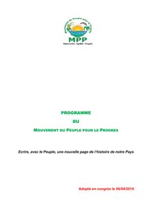 MPP : Le programme du parti 