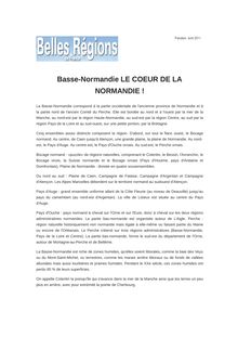 Basse-Normandie LE COEUR DE LA NORMANDIE !