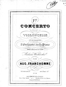 Partition de violoncelle, violoncelle Concerto No.1, Op.33