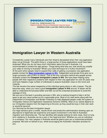 Immigration Lawyer Perth