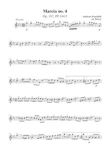 Partition parties complètes, Marcia No.4, Op.167, Ponchielli, Amilcare