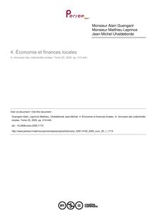Économie et finances locales - article ; n°1 ; vol.25, pg 415-440