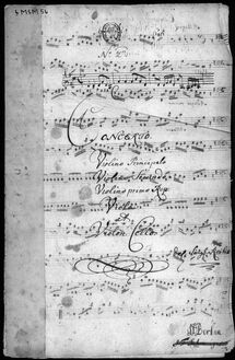Partition Cover page, Concerto, D major, Ræhs, Christian