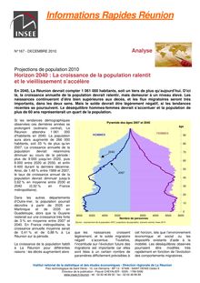 Projections de population 2010 à La Réunion 