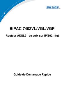 Notice ADSL Billion  BiPAC 7402VL