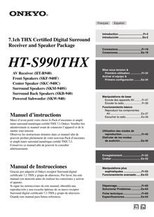 Notice Système audio Onkyo  HT-S990THX