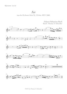Partition clarinette , partie, Orchestral  No.3, Overture, D major