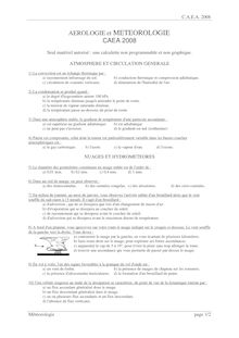 Météorologie 2008 CAEA - Certificat d Aptitude à l Enseign-t Aéronautique