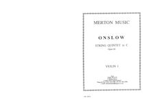 Partition parties complètes, corde quintette No.19, Op.44, Onslow, Georges