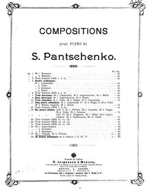 Partition , en D major, 2 préludes, 1. D major2. D minor, Panchenko, Semyon