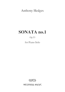 Score, Piano Sonata no.1, Hedges, Anthony