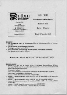 UTBM fondements de la gestion 2005