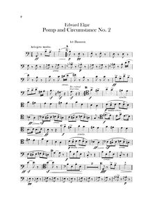 Partition basson 1, 2, contrebasson, Pomp et Circumstance, Op.39