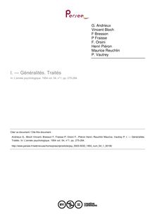 — Généralités. Traités - compte-rendu ; n°1 ; vol.54, pg 275-284
