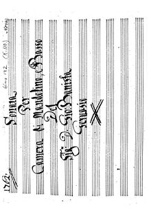 Partition complète of all mouvements (Gimo 142 version), Sonata Per Camera di Mandolino e Basso (Gimo 142=143)