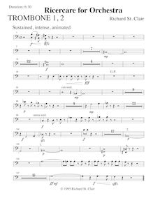 Partition Trombone 1, 2, Ricercare, St. Clair, Richard