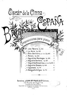 Partition Complete piece, Brisas de España, Op.690, No.7, Seguedillas Granadinas