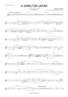 Partition trompette 1 en B♭, A Song pour Japan, Verhelst, Steven par Steven Verhelst