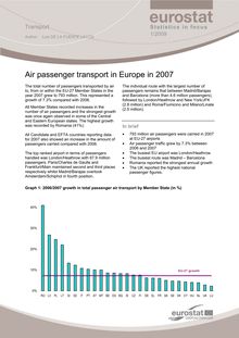 Air passenger transport in Europe in 2007.
