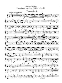 Partition trompette 1, 2 (en F), Symphony No.5, Symfonie č.5, F major