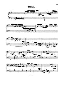 Partition complète (BWV 910), Toccata, F♯ minor, Bach, Johann Sebastian