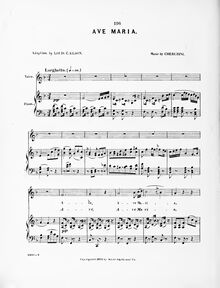 Partition complète, Ave Maria, F major, Cherubini, Luigi