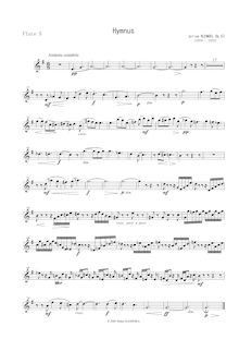 Partition flûte 5 , partie, Hymnus für zwölf Violoncelli, Op.57