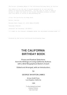 The California Birthday Book