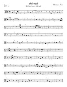 Partition ténor viole de gambe 3, alto clef, Madrigali a 5 voci, Libro 2 par Tommaso Pecci
