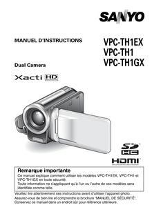 Notice Caméra vidéo numérique Sanyo  VPC-TH1EX