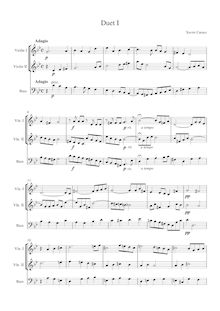 Partition complète, Duet I, G minor, Carazo, Xavier par Xavier Carazo