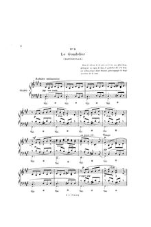 Partition No.8 Le gondolierBarcarolle, Avril, poème pour piano, Suite pour piano