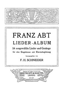 Partition , Waldandacht, 5 chansons pour Mezzo ou Alto, Abt, Franz