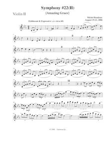 Partition violons II, Symphony No.22, C minor, Rondeau, Michel