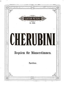 Partition complète, Requiem en D minor, Cherubini, Luigi par Luigi Cherubini