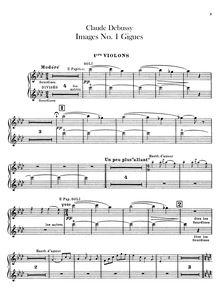 Partition violons I, Images, Debussy, Claude par Claude Debussy