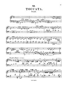 Partition complète, Toccata, E minor, Bach, Johann Sebastian