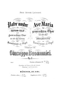 Partition complète, 2 sacré chœurs, Buonamici, Giuseppe