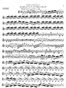 Partition altos, Symphony No.8, F major, Beethoven, Ludwig van