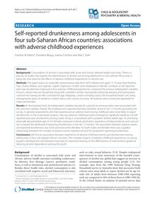 Self-reported drunkenness among adolescents in four sub-Saharan African countries: associations with adverse childhood experiences