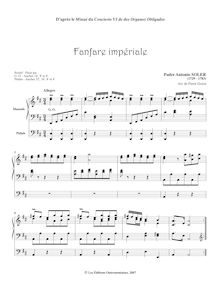 Partition Fanfare impériale, 6 Concertos pour 2 Organs, Soler, Antonio