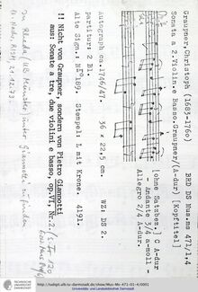 Partition No.2, partition complète, Trio sonates, Op.6, Gianotti, Pietro