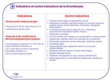 Indications contre-indications fibrinolyse SCASamu Urg m4