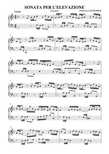 Partition complète, Sonata per Elevazione, Gasparini, Francesco