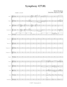 Partition , Cantabile, Symphony No.27, B-flat major, Rondeau, Michel