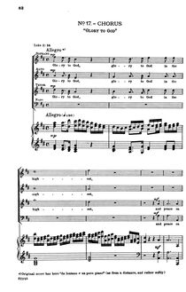 Partition , chœur: Glory to God, Messiah, Handel, George Frideric par George Frideric Handel