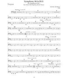 Partition Timapni, Symphony No.6  Magnificat , D major, Rondeau, Michel