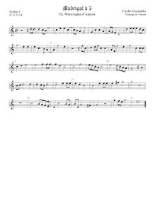 Partition viole de gambe aigue 1, madrigaux, Book 3, Gesualdo, Carlo par Carlo Gesualdo