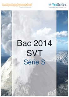 Corrigé bac 2014 - Série S - SVT (obligatoire)