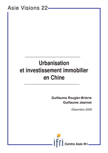 Urbanisation et investissement immobilier en Chine